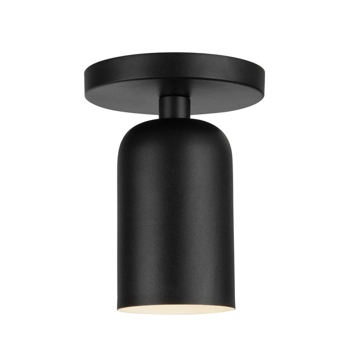 Kuzco Lighting SF57704-BK One Light Semi-Flush Mount, Black