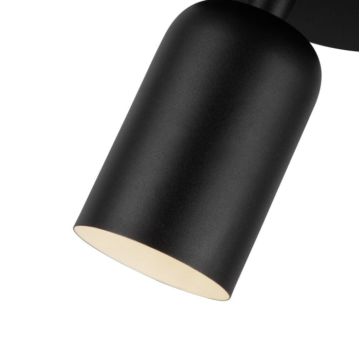 Kuzco Lighting SF57704-BK One Light Semi-Flush Mount, Black