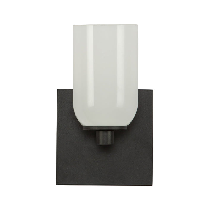 Kuzco Lighting WS57704-BK/GO One Light Wall Sconce, Black/Glossy Opal Glass