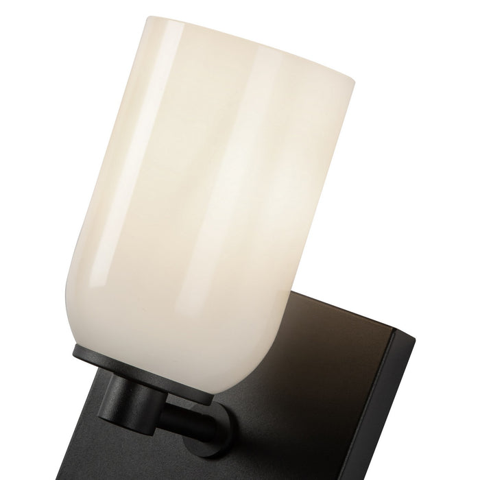 Kuzco Lighting WS57704-BK/GO One Light Wall Sconce, Black/Glossy Opal Glass