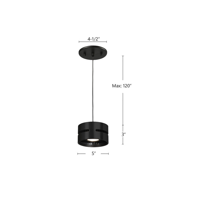 Kuzco Lighting PD6705-BK-UNV LED Pendant, Black