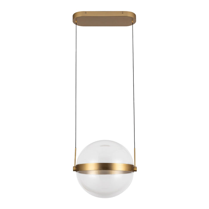 Kuzco Lighting PD75912-BG/LG-3CCT LED Pendant, Brushed Gold/Light Guide
