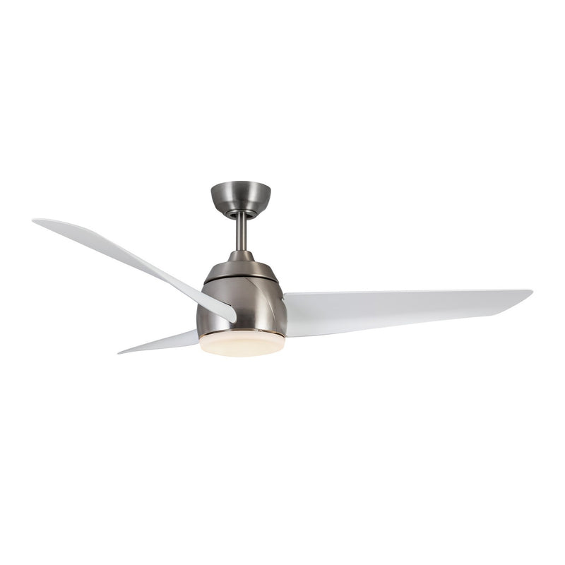 Kuzco Lighting CF91954-BN/WH 54" Ceiling Fan, Brushed Nickel/Matte White