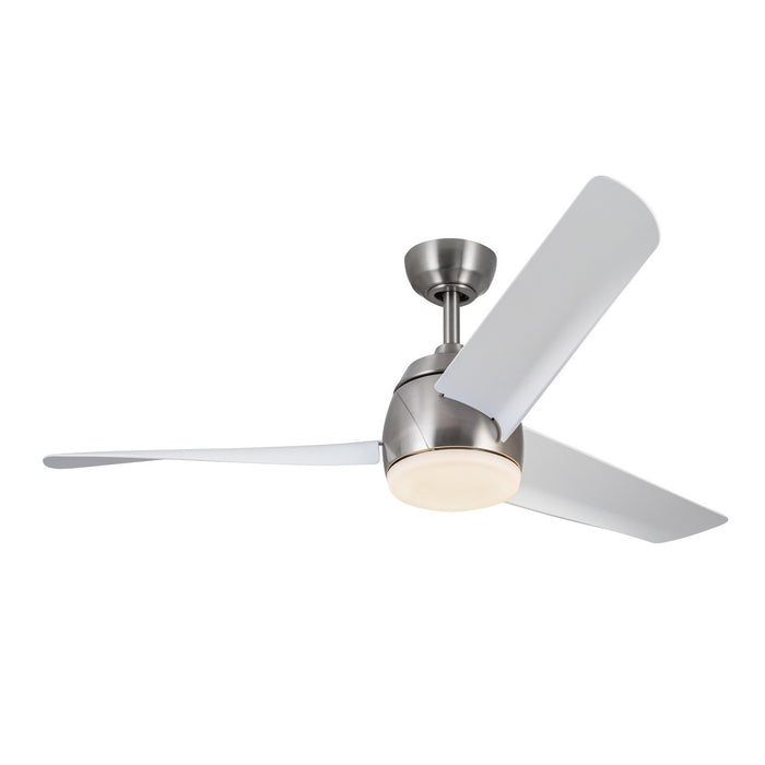 Kuzco Lighting CF91954-BN/WH 54" Ceiling Fan, Brushed Nickel/Matte White