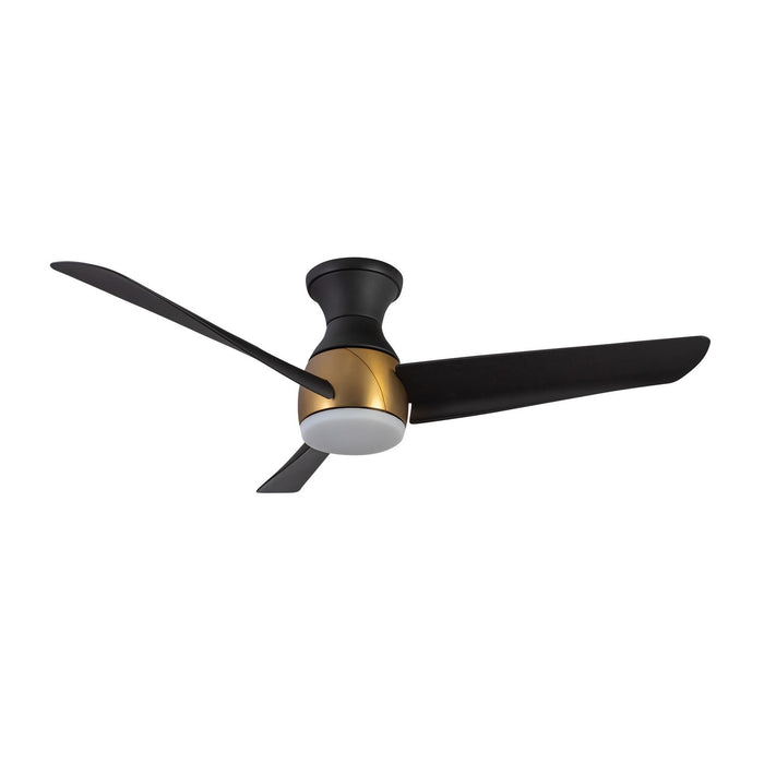 Kuzco Lighting HF91954-BG/MB 54"Hugger Fan, Brushed Gold/Matte Black