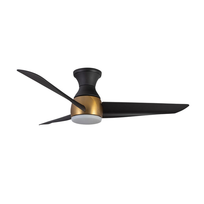 Kuzco Lighting HF91954-BG/MB 54"Hugger Fan, Brushed Gold/Matte Black