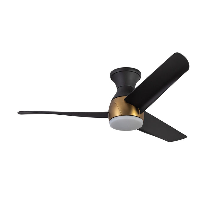 Kuzco Lighting HF91954-BG/MB 54"Hugger Fan, Brushed Gold/Matte Black