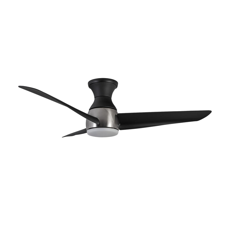 Kuzco Lighting HF91954-BN/MB 54"Hugger Fan, Brushed Nickel/Matte Black