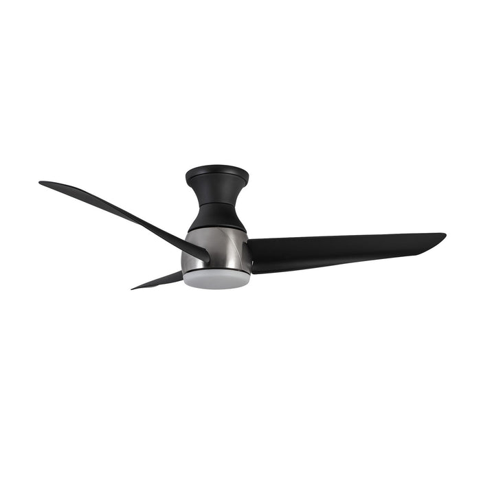 Kuzco Lighting HF91954-BN/MB 54"Hugger Fan, Brushed Nickel/Matte Black