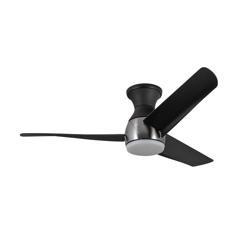 Kuzco Lighting HF91954-BN/MB 54"Hugger Fan, Brushed Nickel/Matte Black