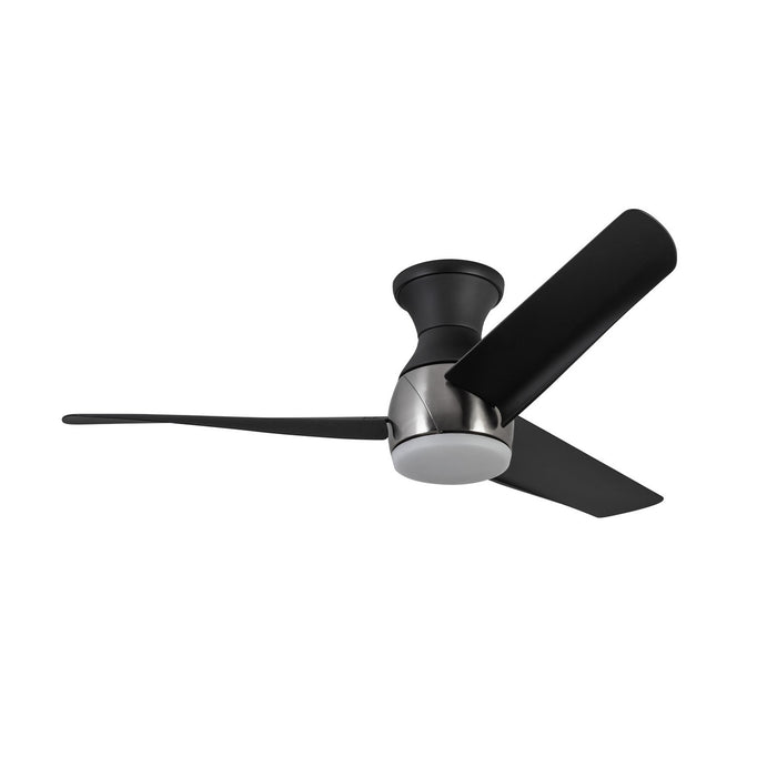 Kuzco Lighting HF91954-BN/MB 54"Hugger Fan, Brushed Nickel/Matte Black