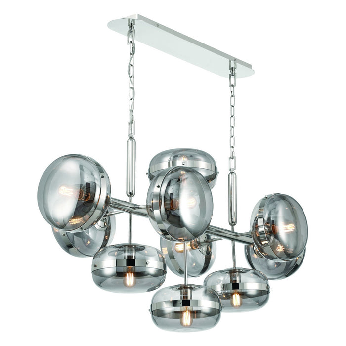 Eurofase 37089-029 Ten Light Chandelier, Polished Nickel