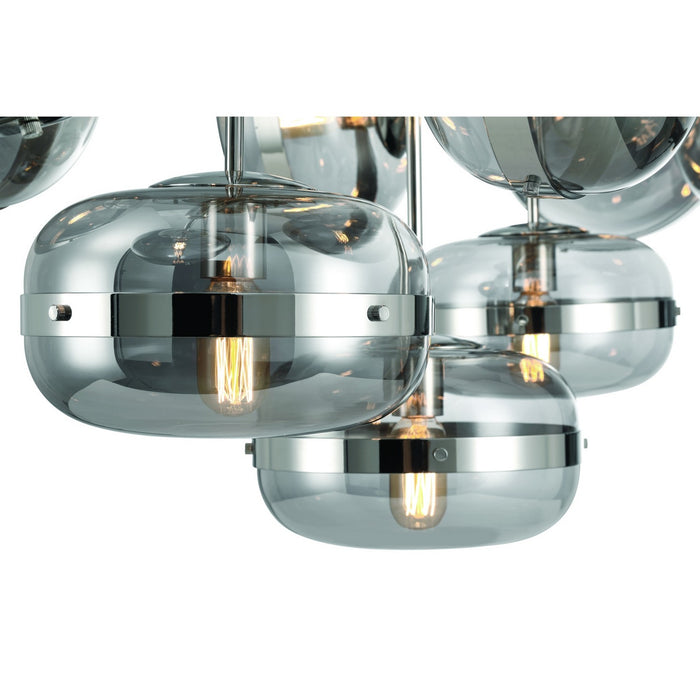 Eurofase 37089-029 Ten Light Chandelier, Polished Nickel