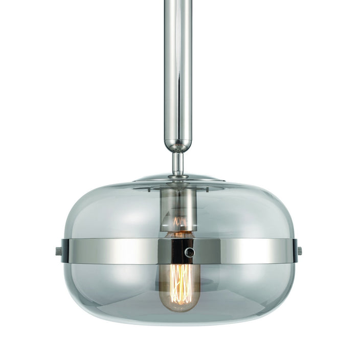 Eurofase 37196-024 One Light Pendant, Polished Nickel