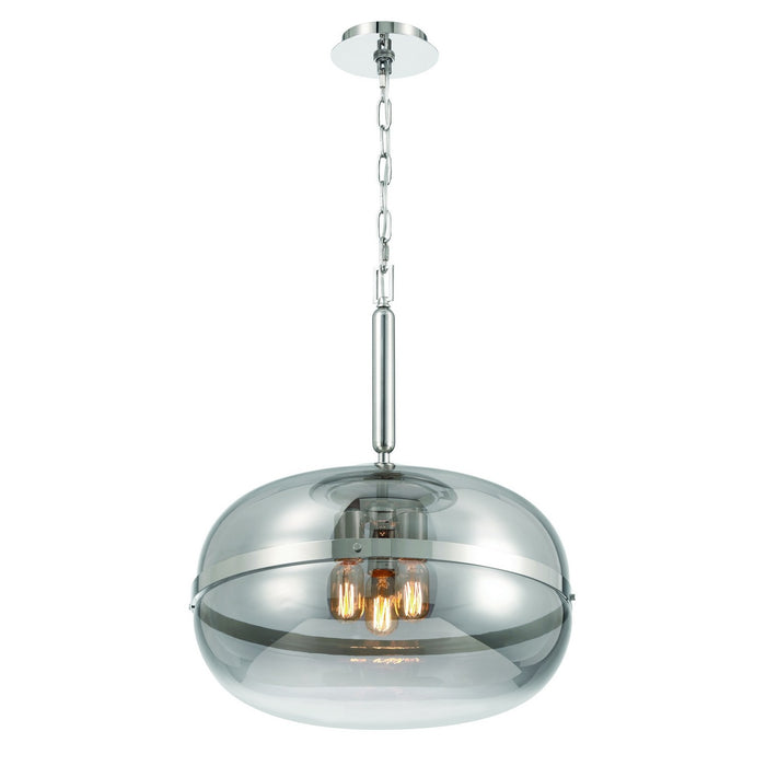 Eurofase 37198-028 Three Light Pendant, Polished Nickel