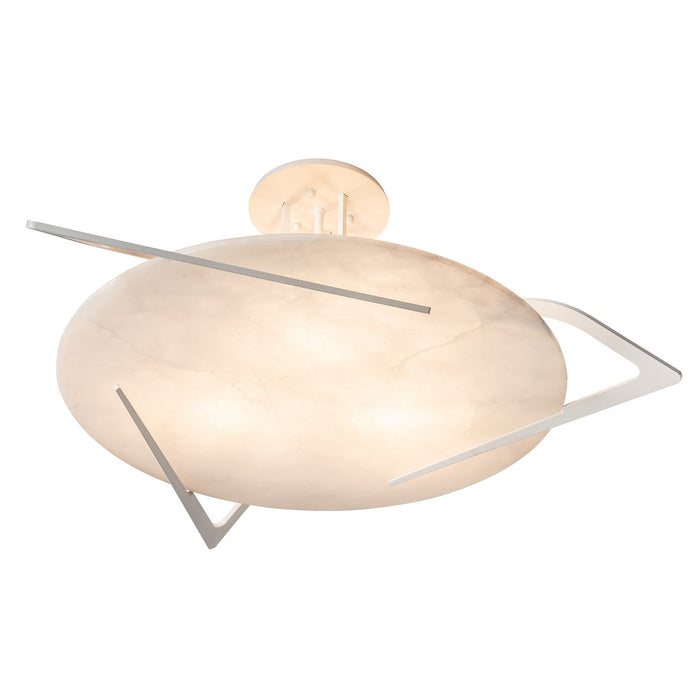 Hubbardton Forge 121059-SKT-02-AR Three Light Semi-Flush Mount, White