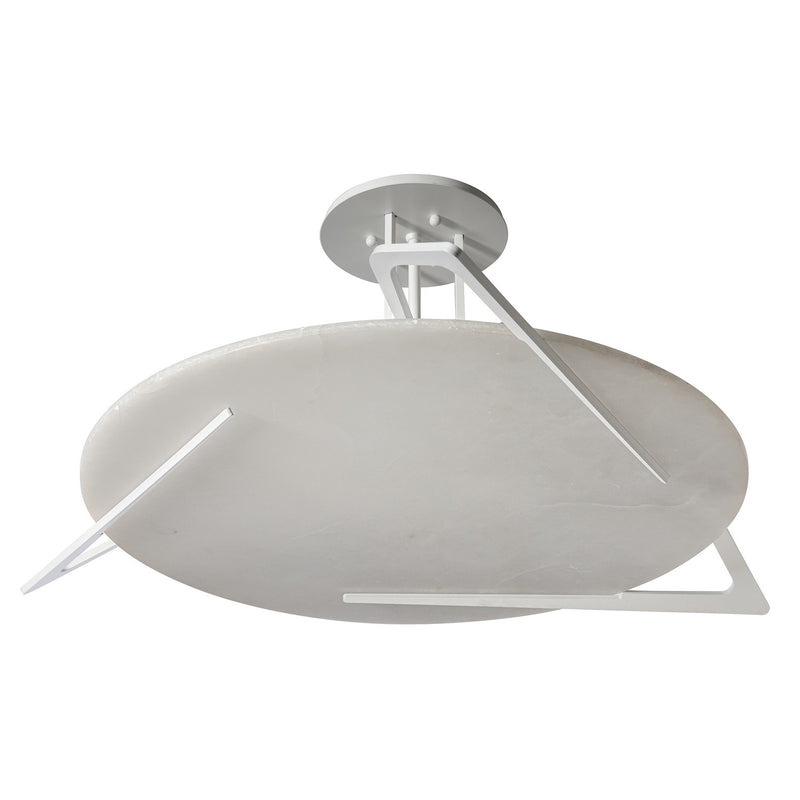 Hubbardton Forge 121059-SKT-02-AR Three Light Semi-Flush Mount, White