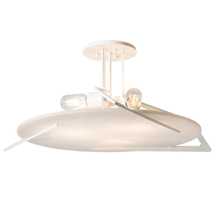 Hubbardton Forge 121059-SKT-02-AR Three Light Semi-Flush Mount, White