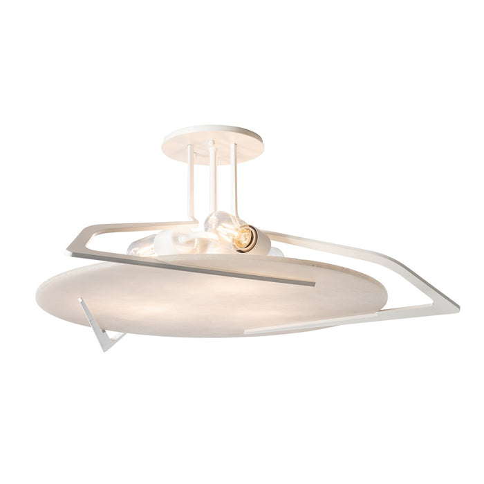 Hubbardton Forge 121059-SKT-02-AR Three Light Semi-Flush Mount, White