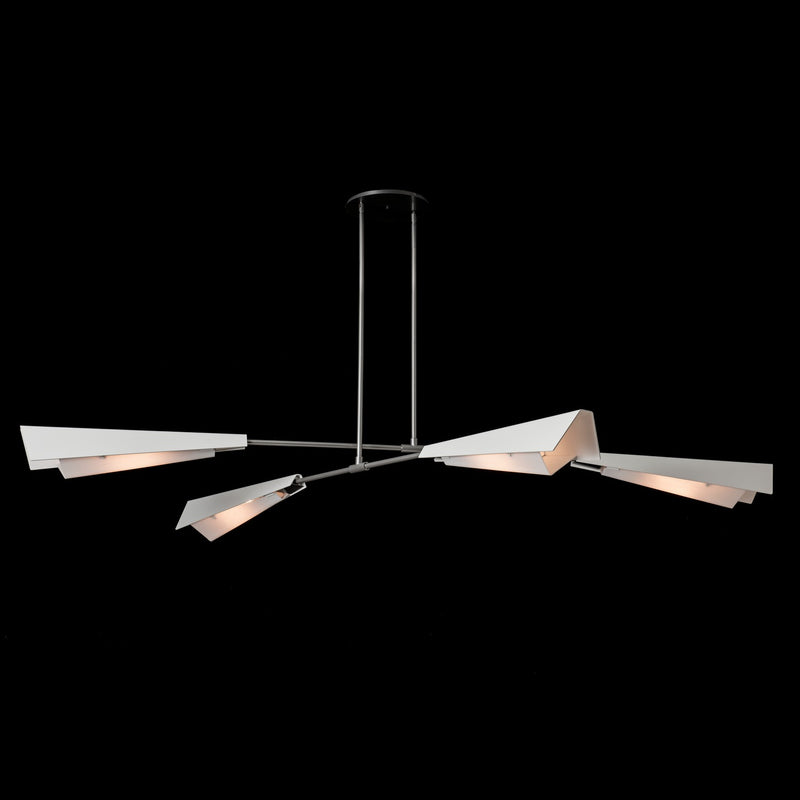 Hubbardton Forge 131010-SKT-MULT-82-02-BB0780 Four Light Pendant/Semi-Flush, Vintage Platinum
