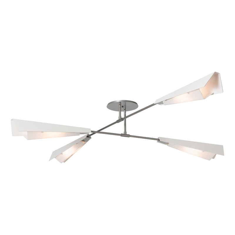 Hubbardton Forge 131010-SKT-MULT-82-02-BB0780 Four Light Pendant/Semi-Flush, Vintage Platinum