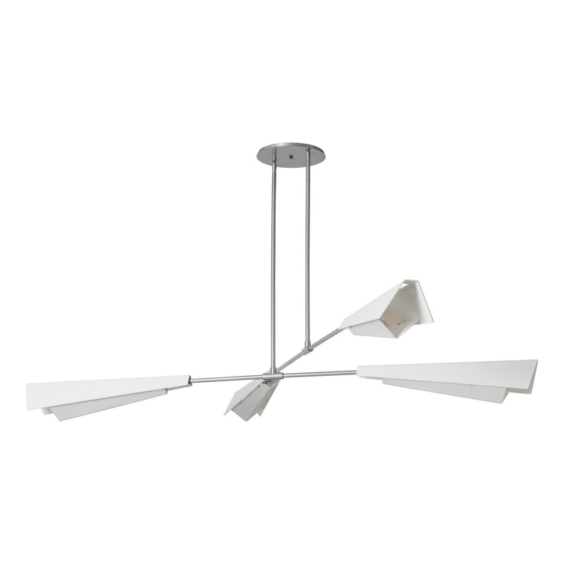 Hubbardton Forge 131010-SKT-MULT-82-02-BB0780 Four Light Pendant/Semi-Flush, Vintage Platinum