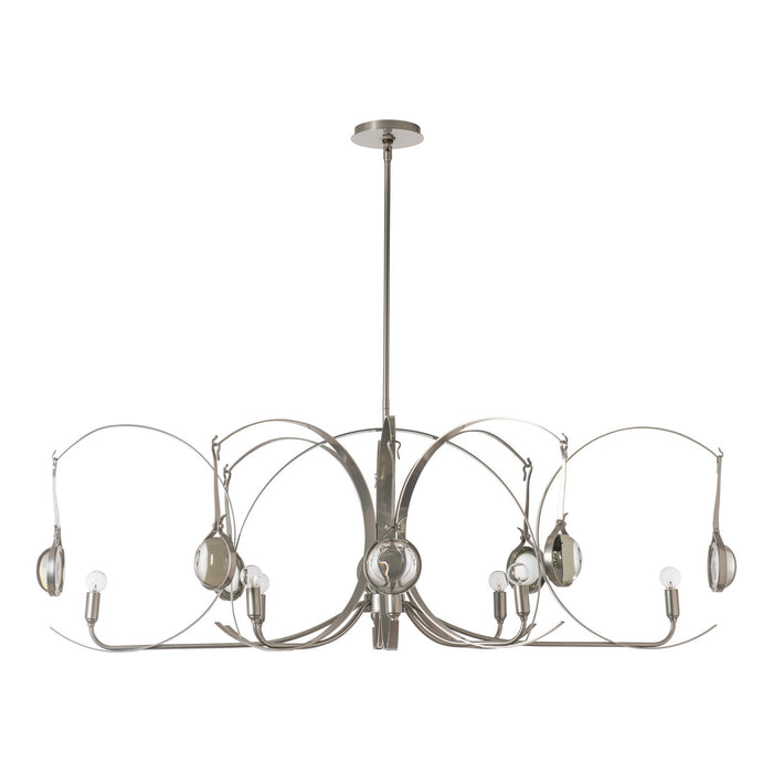 Hubbardton Forge 131085-SKT-MULT-85-85-ZM0786 Eight Light Pendant, Sterling