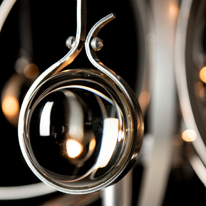 Hubbardton Forge 131085-SKT-MULT-85-85-ZM0786 Eight Light Pendant, Sterling