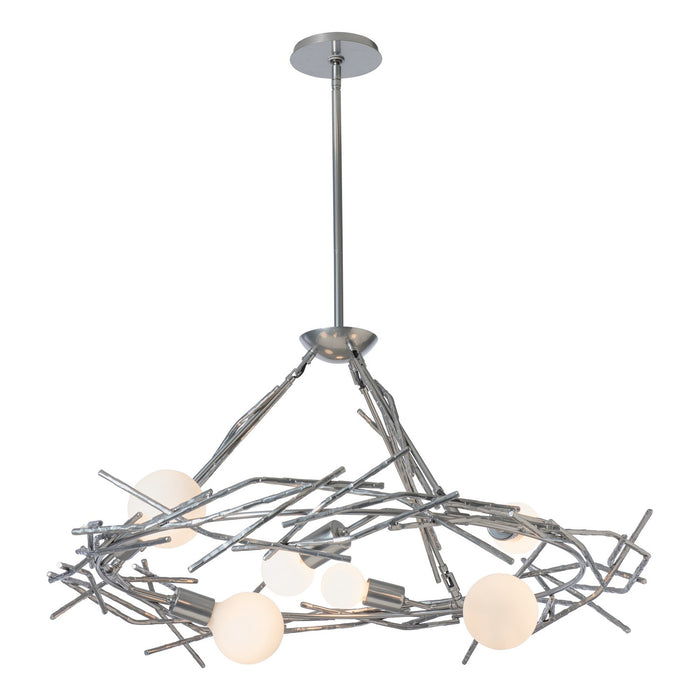 Hubbardton Forge 131088-SKT-MULT-85 Six Light Pendant, Sterling