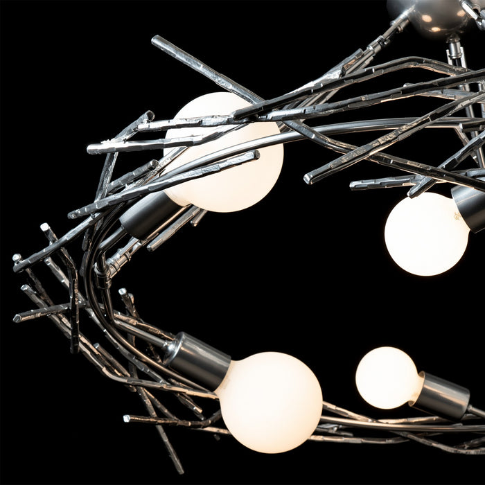 Hubbardton Forge 131088-SKT-MULT-85 Six Light Pendant, Sterling