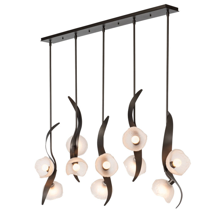 Hubbardton Forge 131098-SKT-MULT-14-FD0791 Ten Light Pendant, Oil Rubbed Bronze