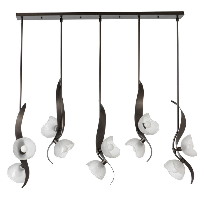 Hubbardton Forge 131098-SKT-MULT-14-FD0791 Ten Light Pendant, Oil Rubbed Bronze