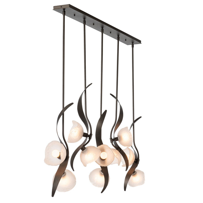 Hubbardton Forge 131098-SKT-MULT-14-FD0791 Ten Light Pendant, Oil Rubbed Bronze