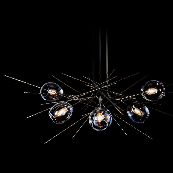 Hubbardton Forge 137750-SKT-MULT-14-ZM0788 Six Light Pendant, Oil Rubbed Bronze