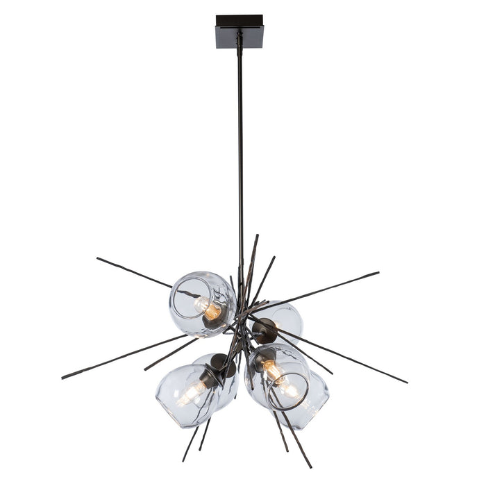 Hubbardton Forge 137750-SKT-MULT-14-ZM0788 Six Light Pendant, Oil Rubbed Bronze