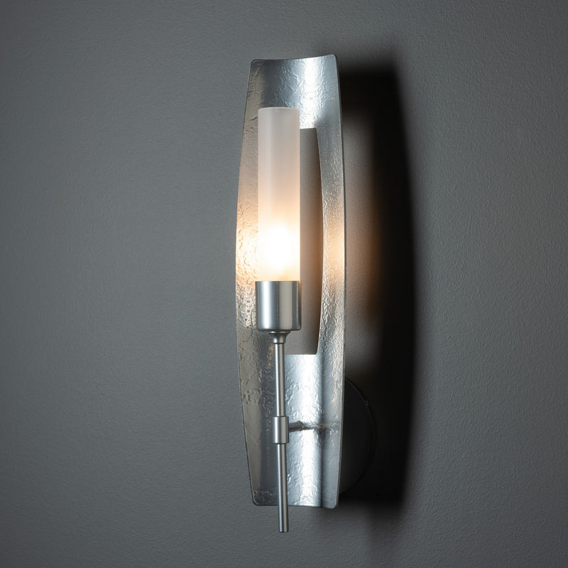 Hubbardton Forge 201080-SKT-85-FD0611 One Light Wall Sconce, Sterling