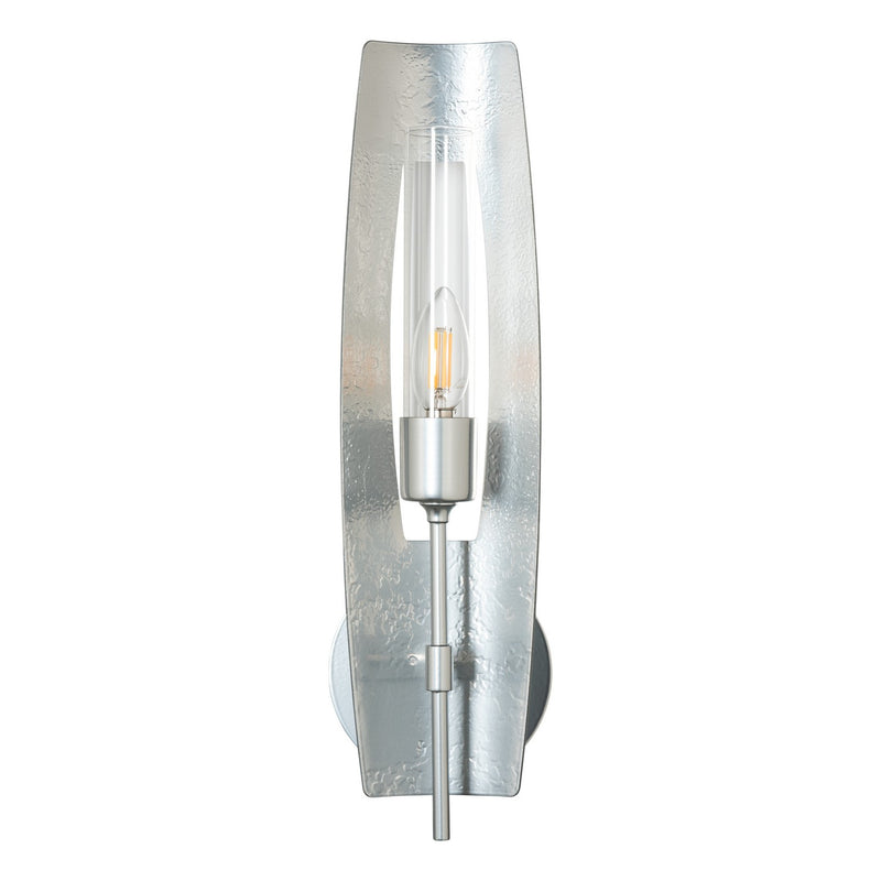 Hubbardton Forge 201080-SKT-85-ZM0611 One Light Wall Sconce, Sterling