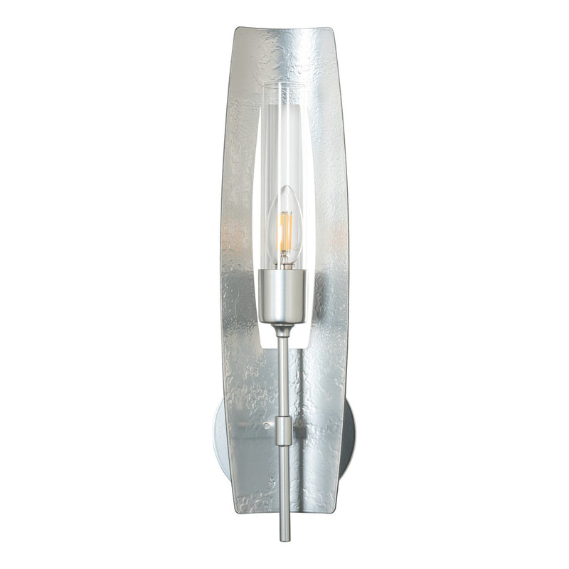 Hubbardton Forge 201080-SKT-85-ZM0611 One Light Wall Sconce, Sterling