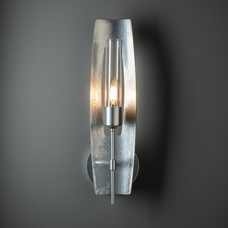 Hubbardton Forge 201080-SKT-85-ZM0611 One Light Wall Sconce, Sterling
