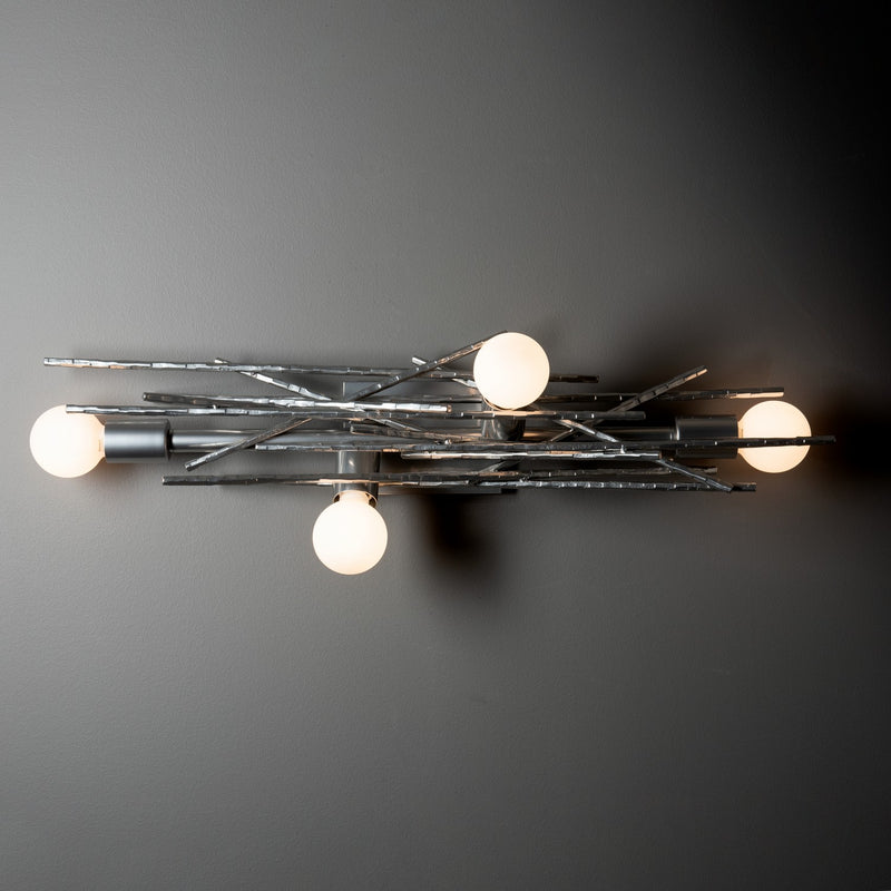 Hubbardton Forge 212034-SKT-85 Four Light Wall Sconce/Semi-Flush, Sterling