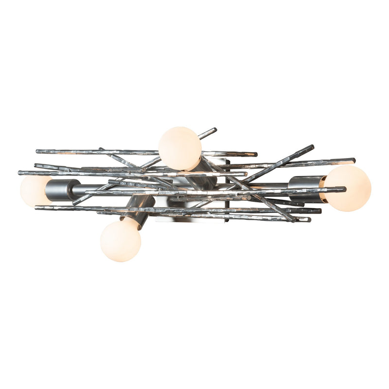 Hubbardton Forge 212034-SKT-85 Four Light Wall Sconce/Semi-Flush, Sterling