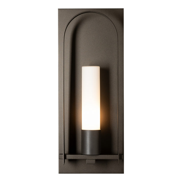 Hubbardton Forge 302031-SKT-14-GG0781 One Light Outdoor Wall Sconce, Oil Rubbed Bronze