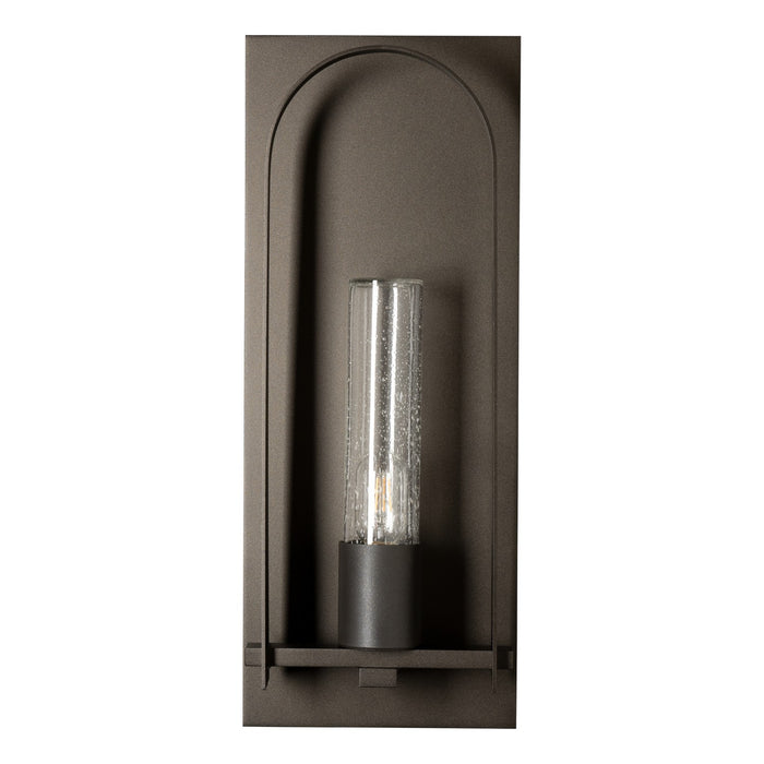 Hubbardton Forge 302031-SKT-14-GG0781 One Light Outdoor Wall Sconce, Oil Rubbed Bronze