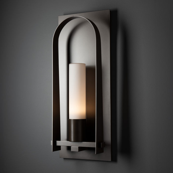 Hubbardton Forge 302032-SKT-77-GG0783 One Light Outdoor Wall Sconce, Coastal Dark Smoke