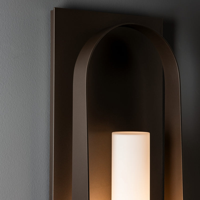 Hubbardton Forge 302032-SKT-77-GG0783 One Light Outdoor Wall Sconce, Coastal Dark Smoke