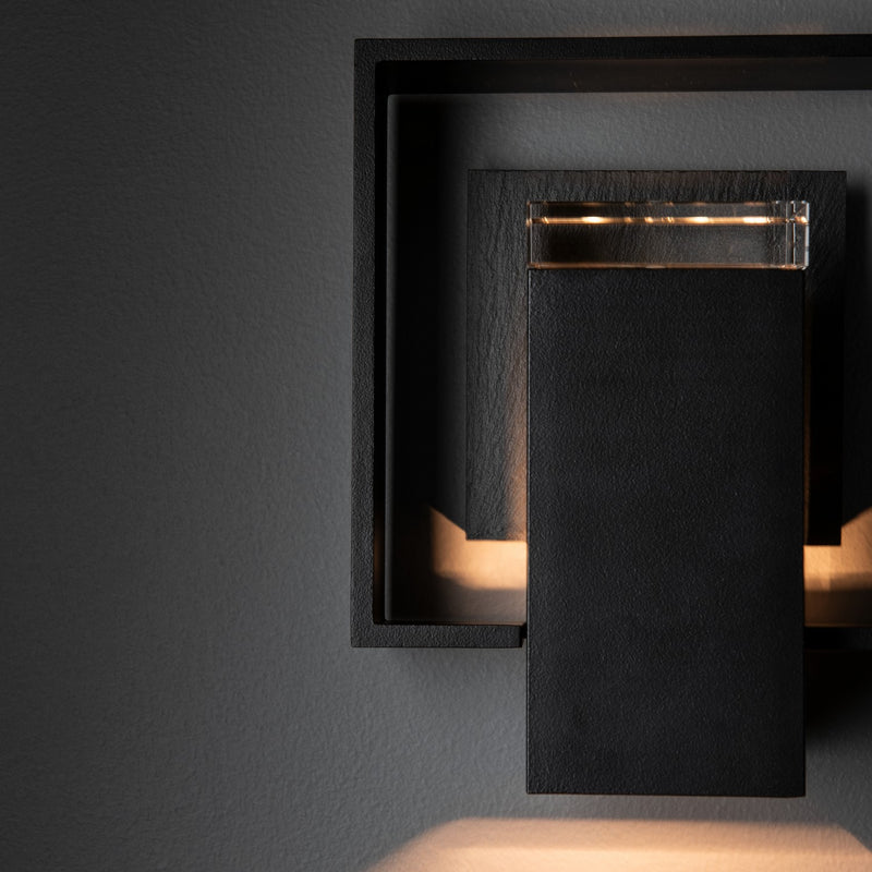 Hubbardton Forge 302600-SKT-80-SL-ZM0546 One Light Outdoor Wall Sconce, Coastal Black
