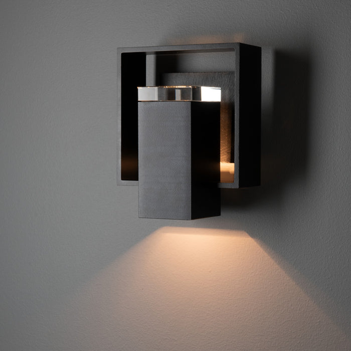 Hubbardton Forge 302600-SKT-80-SL-ZM0546 One Light Outdoor Wall Sconce, Coastal Black