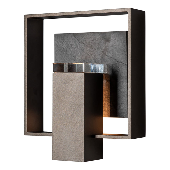 Hubbardton Forge 302602-SKT-14-SL-ZM0546 One Light Outdoor Wall Sconce, Oil Rubbed Bronze