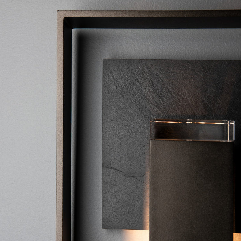 Hubbardton Forge 302602-SKT-14-SL-ZM0546 One Light Outdoor Wall Sconce, Oil Rubbed Bronze