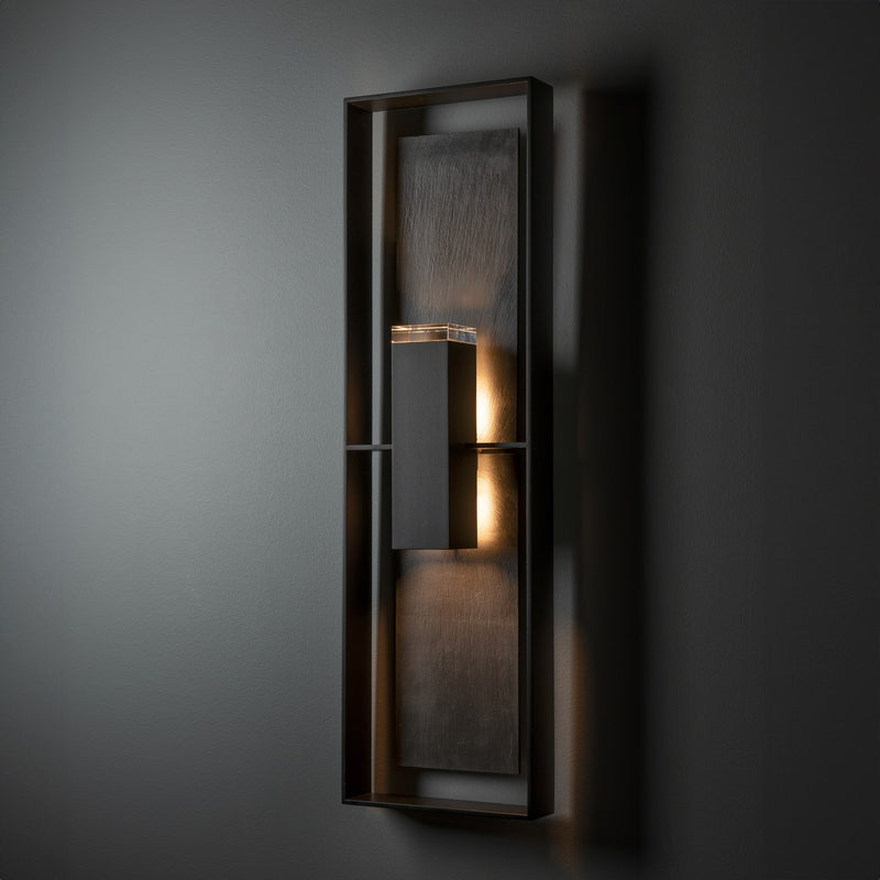 Hubbardton Forge 302606-SKT-80-SL-ZM0546 Two Light Outdoor Wall Sconce, Coastal Black